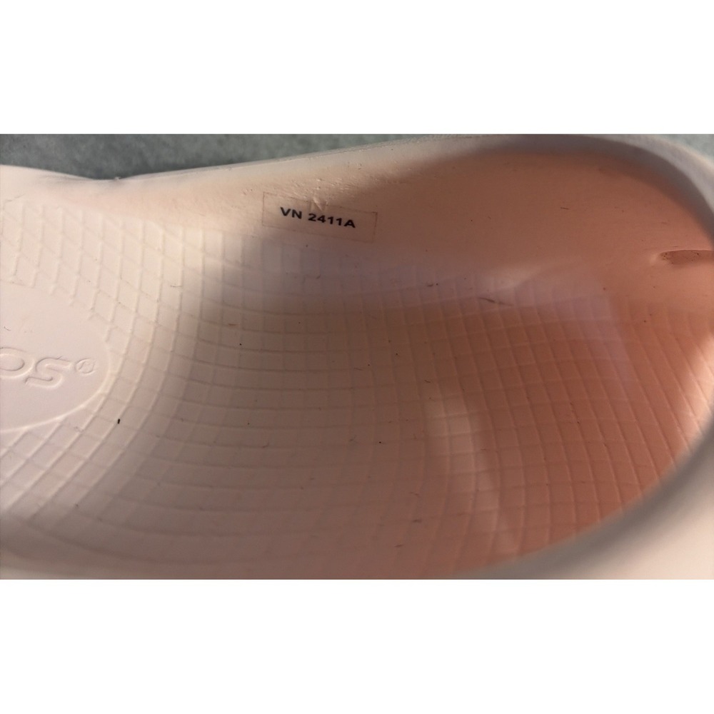 OOFOS Womens 8 OOmega OOahh Slide Sandals Pink Platform Recovery Shoes Wedge - Picture 6 of 9